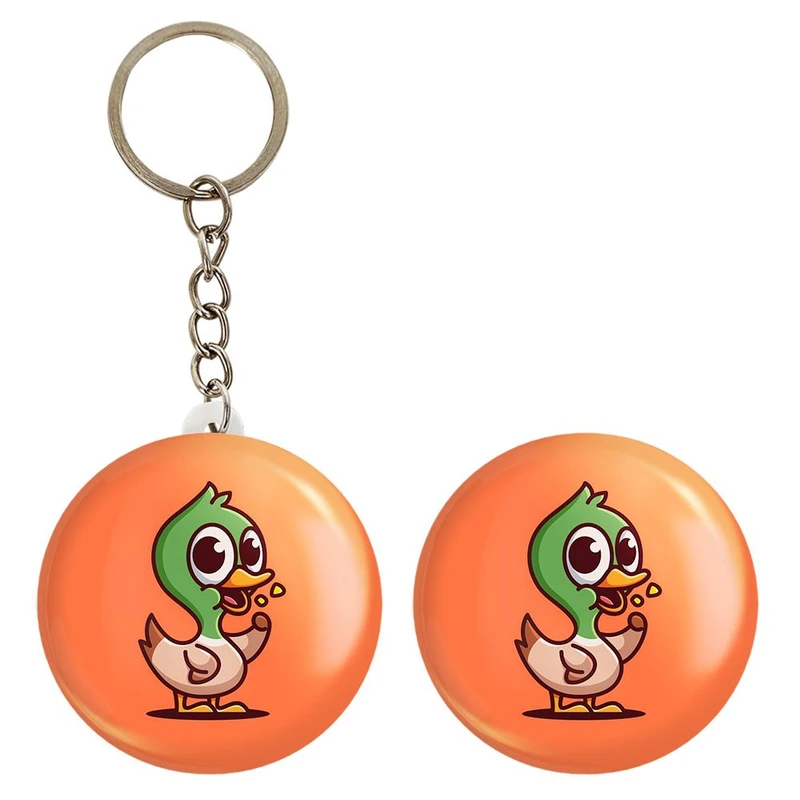 پیکسل خندالو مدل حیوانات بامزه جوجه اردک کد 28175 به همراه جاکلیدی