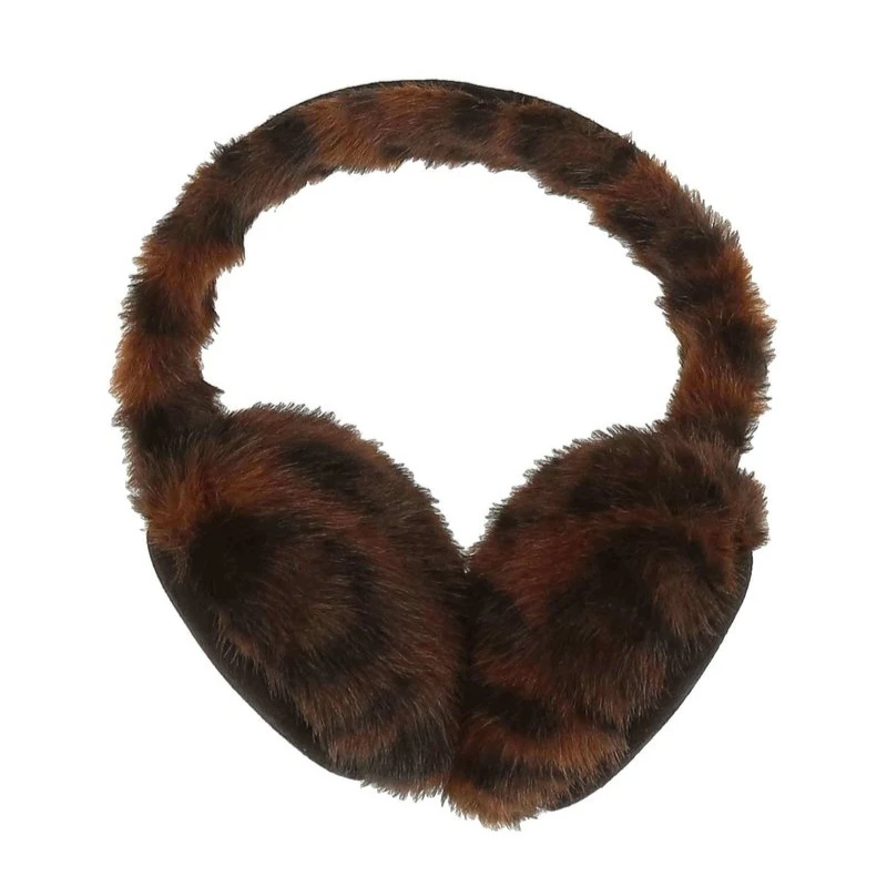 گوش گیر زمستانی زنانه مدل تاشو پلنگی 