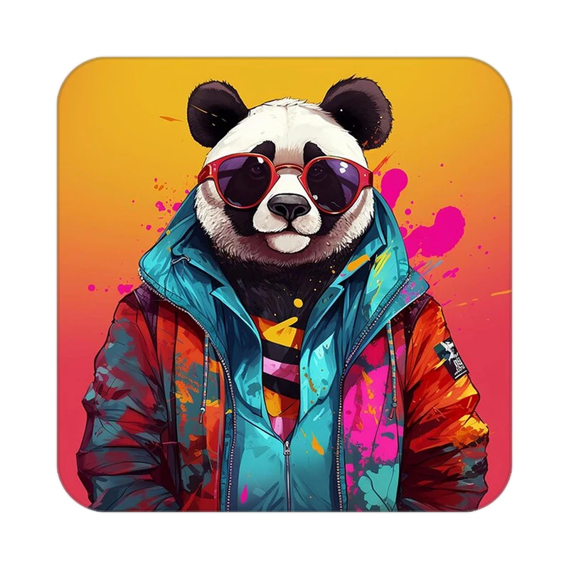 زیر لیوانی کاکتی طرح حیوانات رنگی مدل mp25299