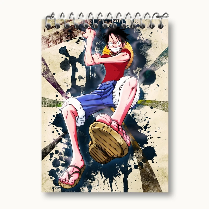 دفتر یادداشت 50 برگ خندالو مدل لوفی انیمه وان پیس One Piece کد 17239