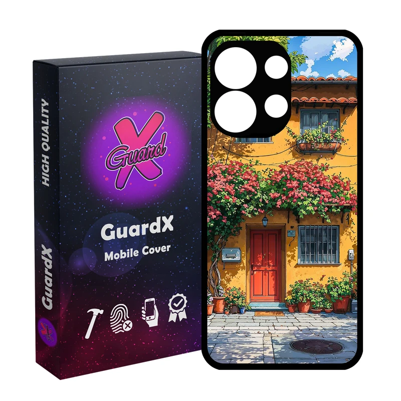 کاور گارد ایکس طرح ساختمان مدل  Glass10747 مناسب برای گوشی موبایل شیائومی Redmi Note 13 4G