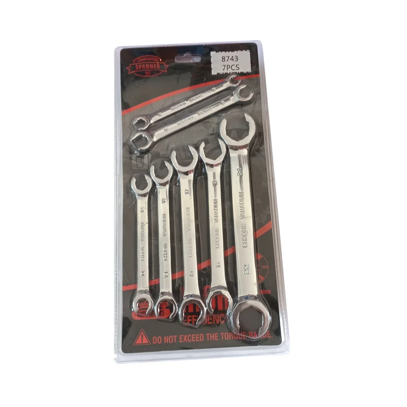 آچار دو سر رینگی چاکدار مدل bt-7 مجموعه 7 عددی