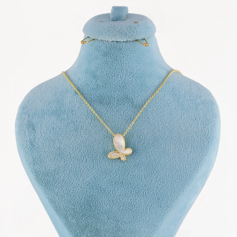 گردنبند زنانه مدل پروانه کد AAB389
