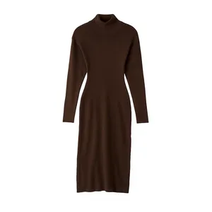 پیراهن بافتنی یقه اسکی زنانه جیناتریکات مدل هانا 17969