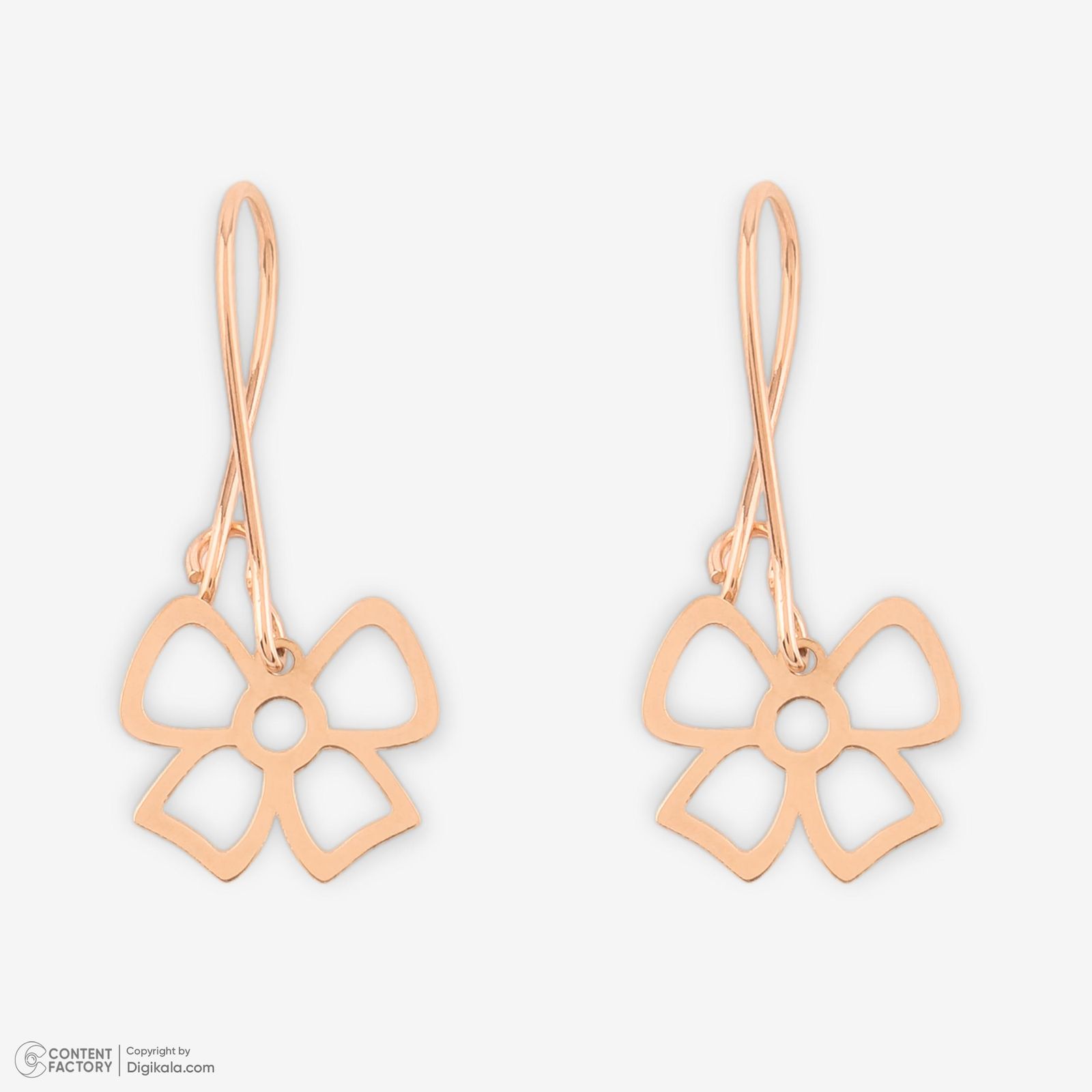 نیم ست طلا 18 عیار زنانه حافا گلد مدل پاپیون کد nim19 -  - 4