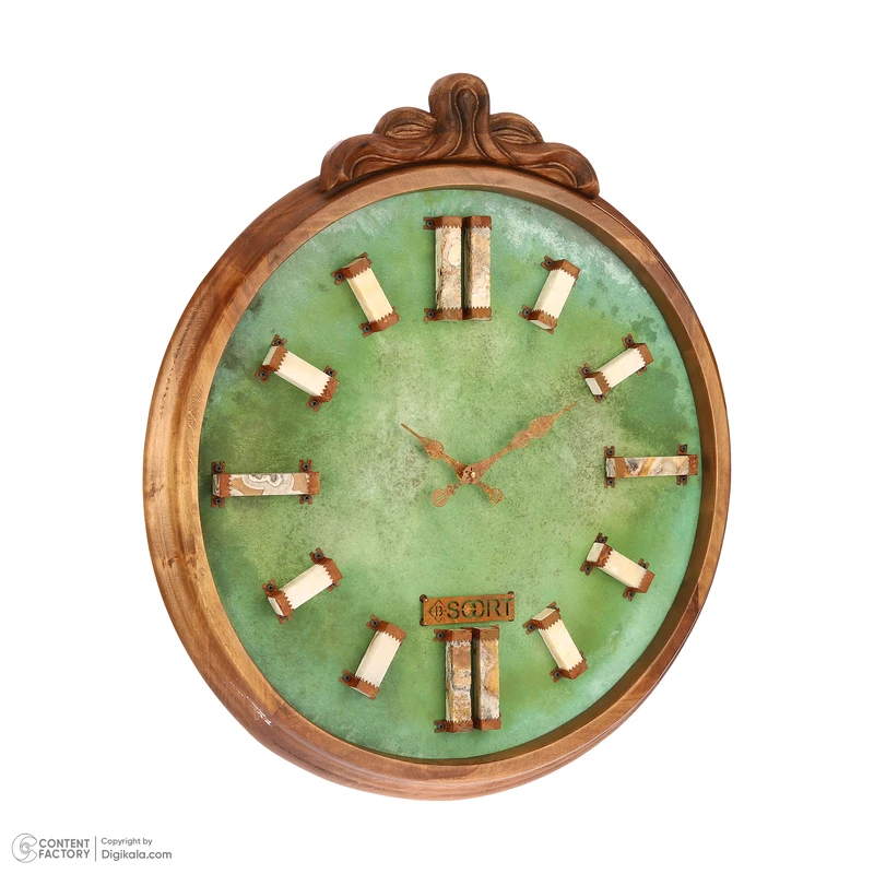 عکس شماره 7 : ساعت دیواری کوارتز بیسورت طرح شفق کریستال کد 66