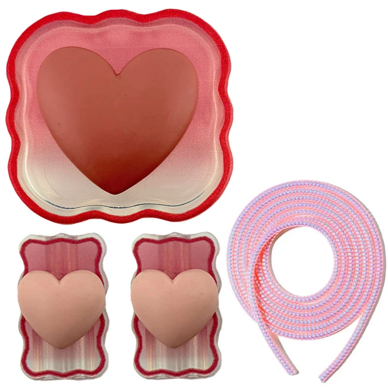 محافظ کابل مدل Sili Heart به همراه محافظ شارژ دیواری مجموعه 4 عددی