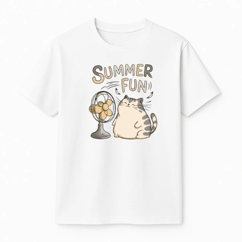 تی‌شرت آستین کوتاه دخترانه مدل گربه گرمایی 