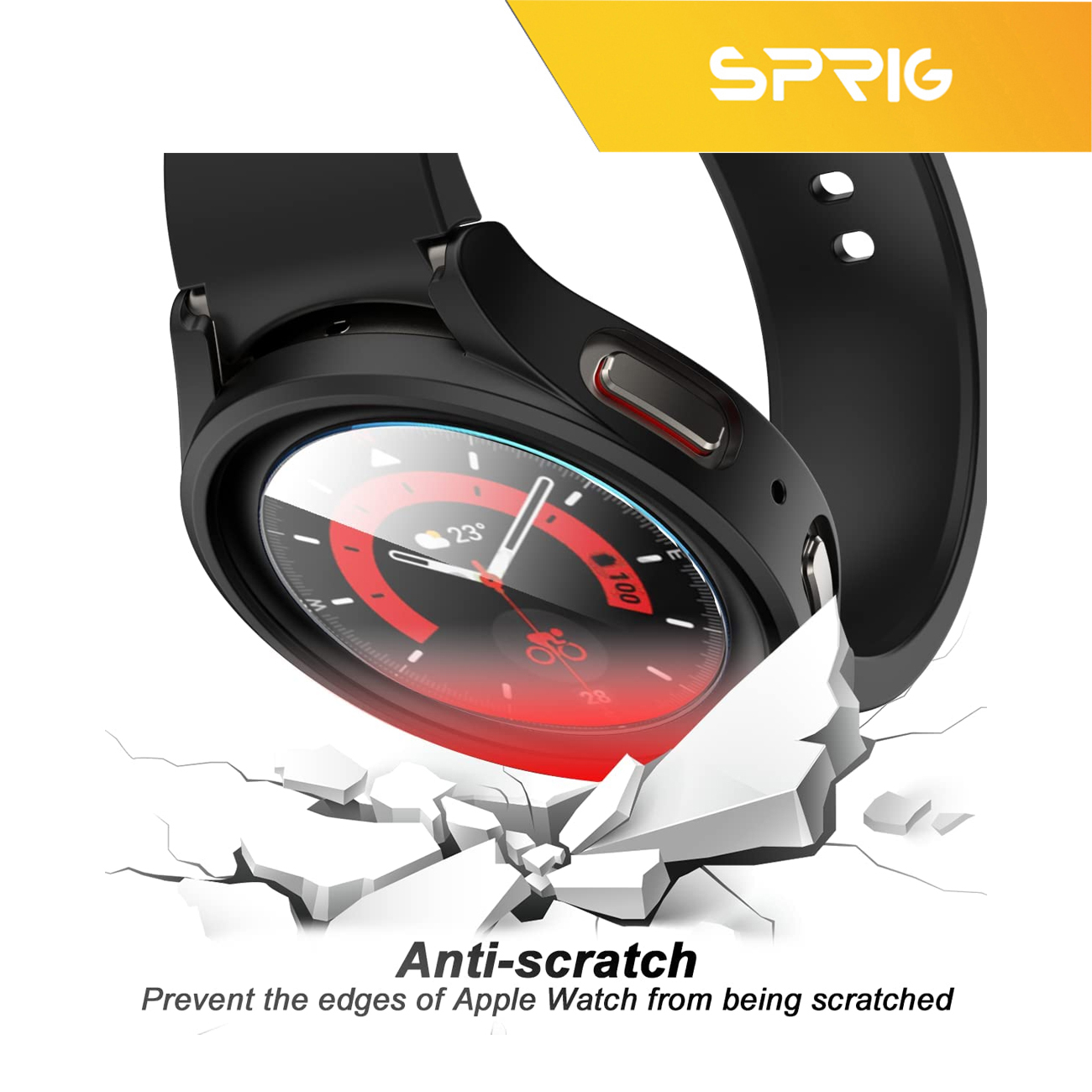 کاور اسپریگ مدل SP-360 مناسب برای ساعت هوشمند سامسونگ Galaxy Watch 5 44mm به همراه محافظ صفحه نمایش