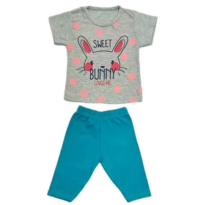 ست تی شرت و شلوارک دخترانه مدل 3045