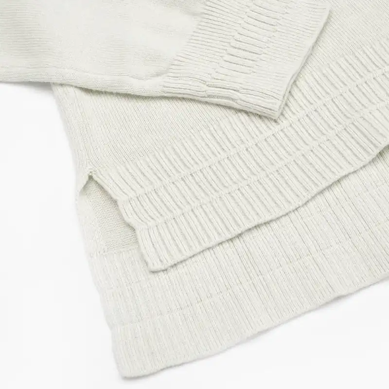 پلیور زنانه جوتی جینز مدل یقه هفت کد 122160 رنگ سفید