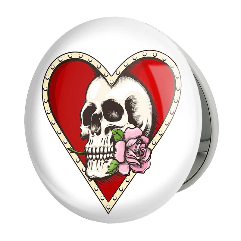 آینه جیبی خندالو طرح اسکلت Skleton مدل تاشو کد 1236 