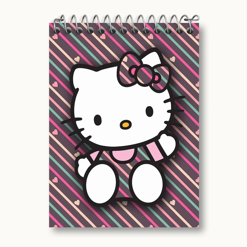 دفتر یادداشت 50 برگ خندالو مدل هلو کیتی Hello Kitty کد 2493