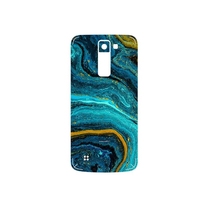 برچسب پوششی ماهوت مدل Turquoise marblewith golden streaks مناسب برای گوشی موبایل ال جی K8