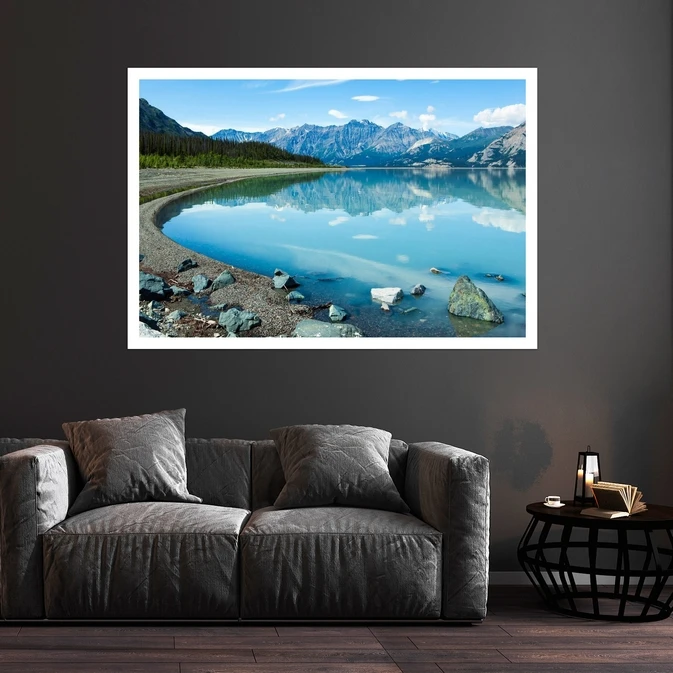 تابلو بکلیت طرح طبیعت و دریا مدل قاب شاسی W-s9001