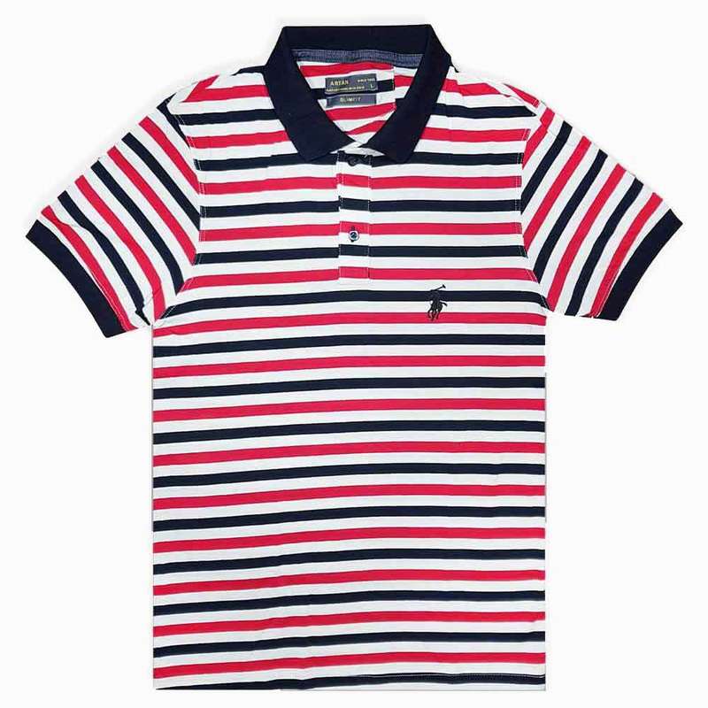 پولوشرت آستین کوتاه مردانه مدل راه راه کد 122138-29