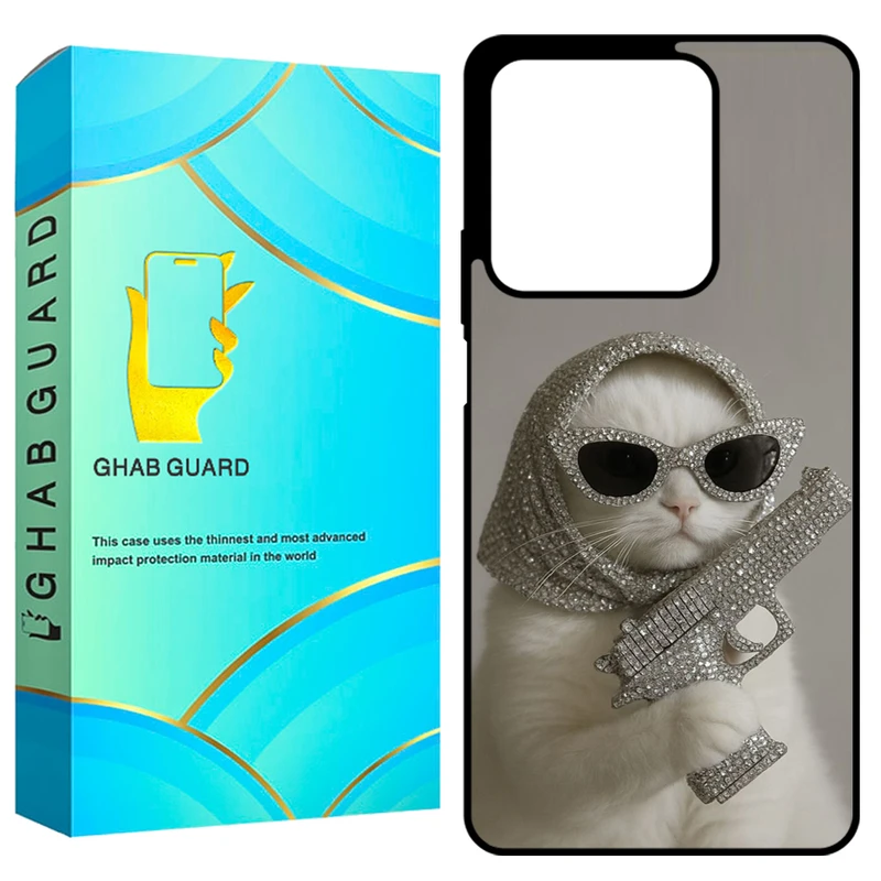 کاور قاب گارد طرح گربه مدل GCHPN134 مناسب برای گوشی موبایل شیائومی Redmi Note 13 4G