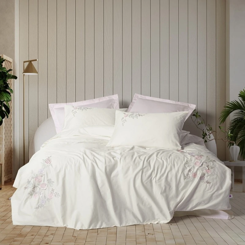 سرویس روتختی کاتن باکس مدل 3D Nakisli Yedda Pudra دونفره 6 تکه