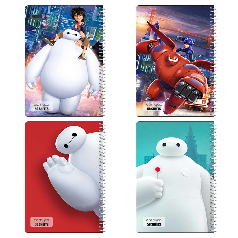 دفتر نقاشي 50 برگ کارنيکا طرح 6 Big Hero 6 کد 58256 مجموعه 4 عددی