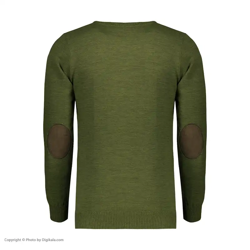 پلیور مردانه پاییزان مدل P700 ملانژ رنگ سبز صِدری
