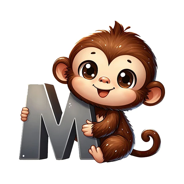 استیکر پارچه و لباس پاد آفرین طرح میمون کد 1464