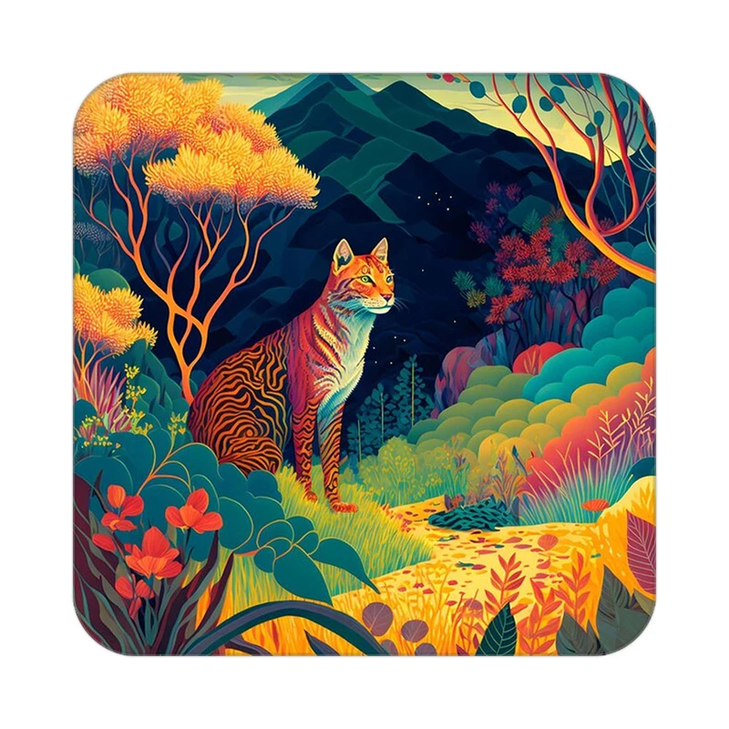 زیر لیوانی کاکتی طرح حیوانات رنگی مدل mp25936