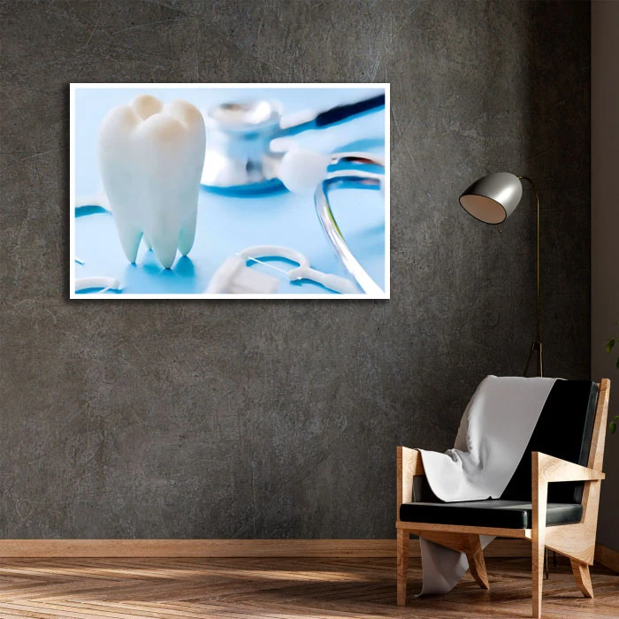 تابلو بکلیت طرح دندانپزشکی مدل W-D2291 فریم سفید