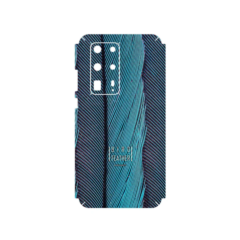 برچسب پوششی ماهوت مدل Turquoise feathers مناسب برای گوشی موبایل هوآوی P40 Pro Plus