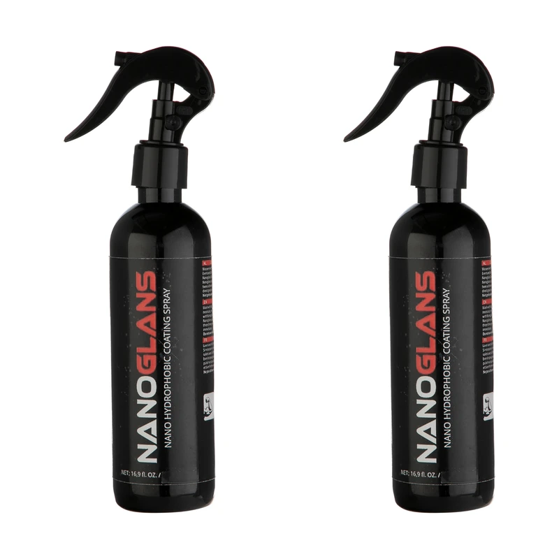  محلول نانو فوق آبگریز نانوگلنز مدل HYDROPHOBIC-COATING حجم 250 میلی لیتر بسته 2 عددی