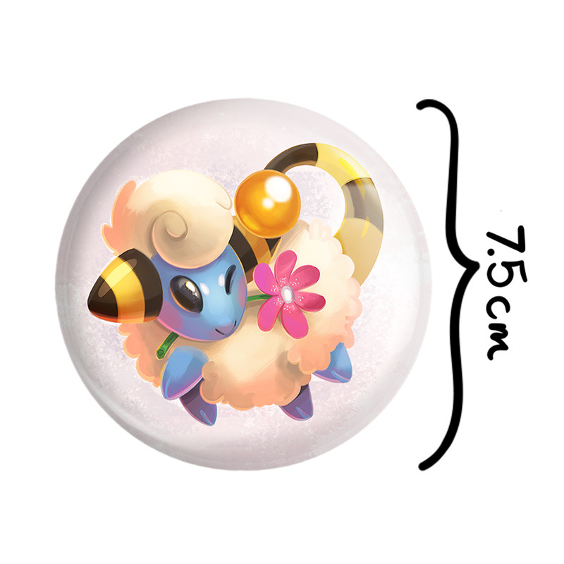 آینه جیبی خندالو مدل ماریپ انیمه پوکمون  کد 17349