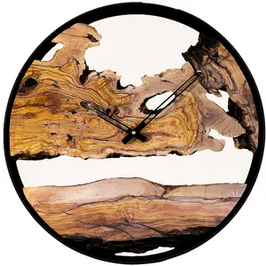 ساعت دیواری مدل روستیک چوبی