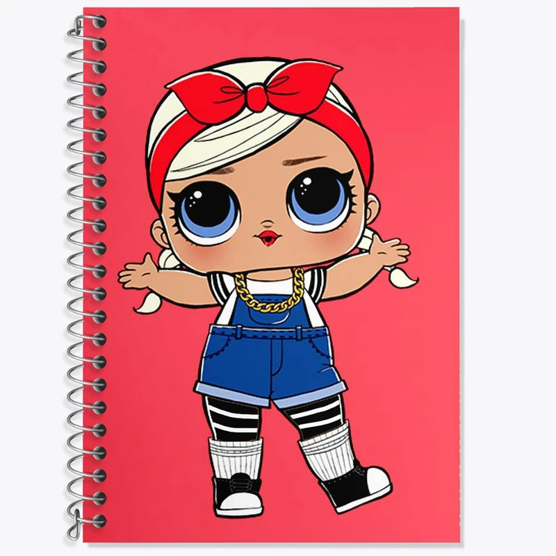 دفتر لغت 50 برگ خندالو مدل عروسک ال او ال LOL کد 27874