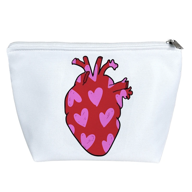 کیف لوازم آرایش دخترانه خندالو مدل قلب انسان کد 10353