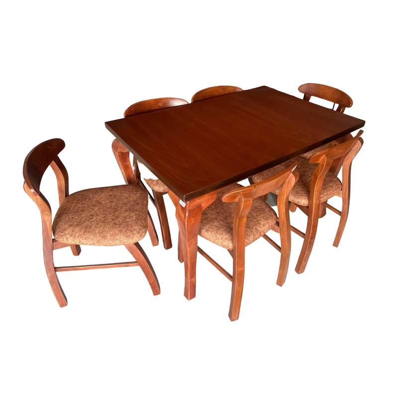 میز و صندلی ناهارخوری 6 نفره گالری چوب آشنایی مدل 701