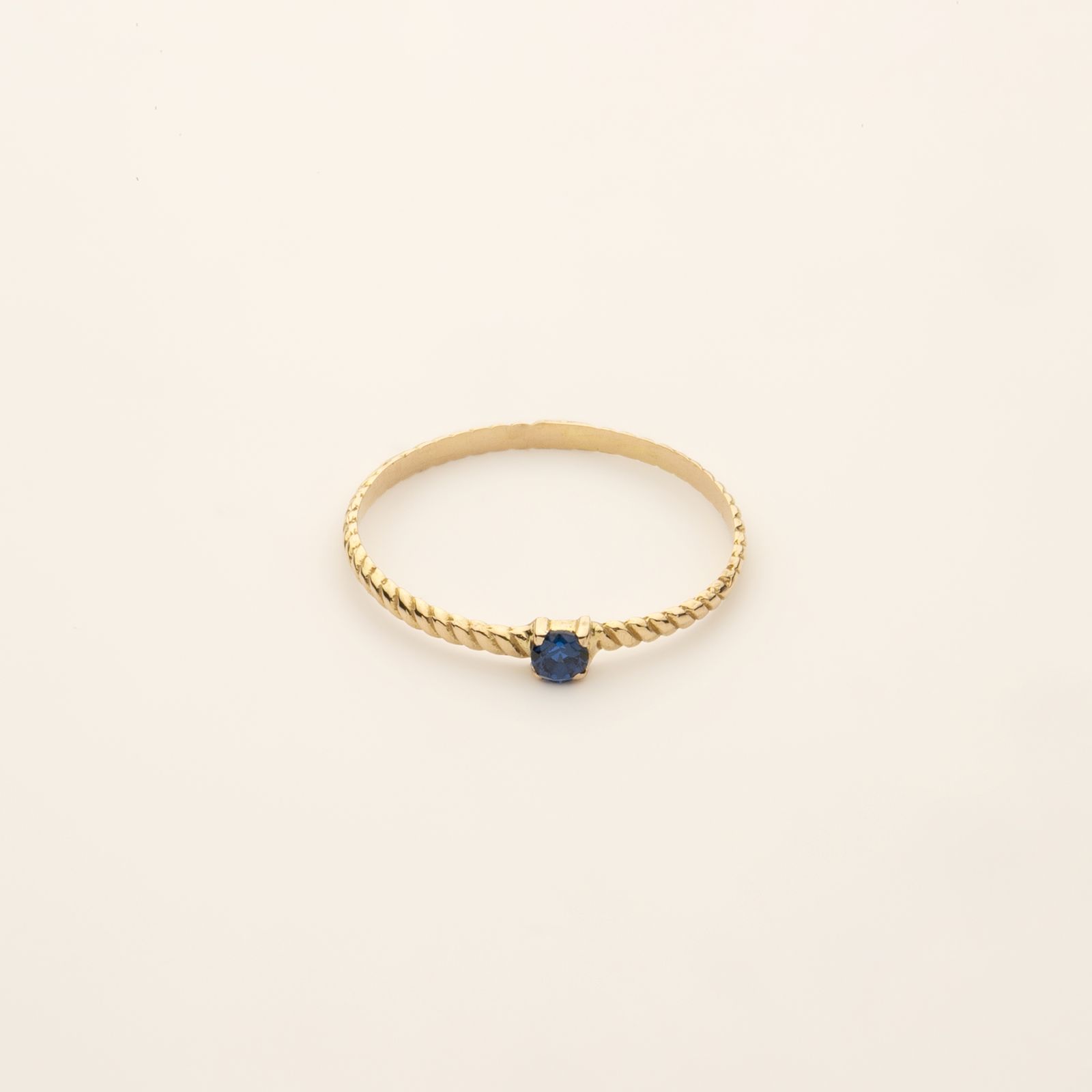 انگشتر طلا 18 عیار زنانه پرسته مدل پیچ تک نگین کد wr765 سایز 55 - - 3