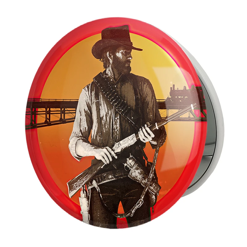 آینه جیبی خندالو طرح بازی رد دد Red Dead مدل تاشو کد 30130