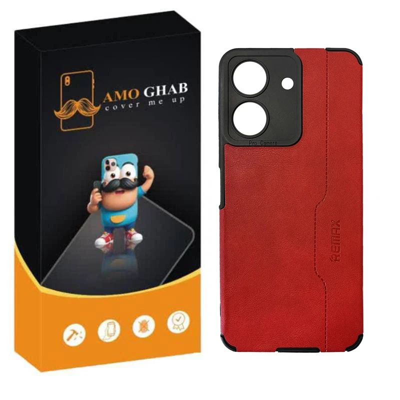 کاور عمو قاب مدل چرم RMX مناسب برای گوشی موبایل شیائومی Redmi 13c / Poco C65