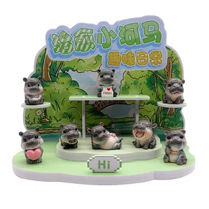 فیگور  مدل سرامیکی طرح اسب آبی کد n0195 ارتفاع 8 سانتی متر بسته 6 عددی