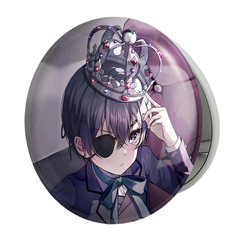 آینه جیبی خندالو طرح شیل انیمه خادم سیاه Black Butler مدل تاشو کد 16342 
