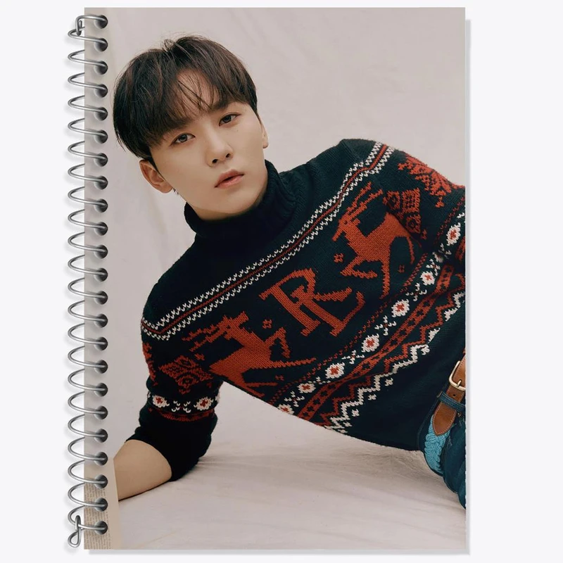 دفتر زبان 50 برگ خندالو مدل سه خط طرح سونگ کوان گروه سونتین Seventeen کد 21624