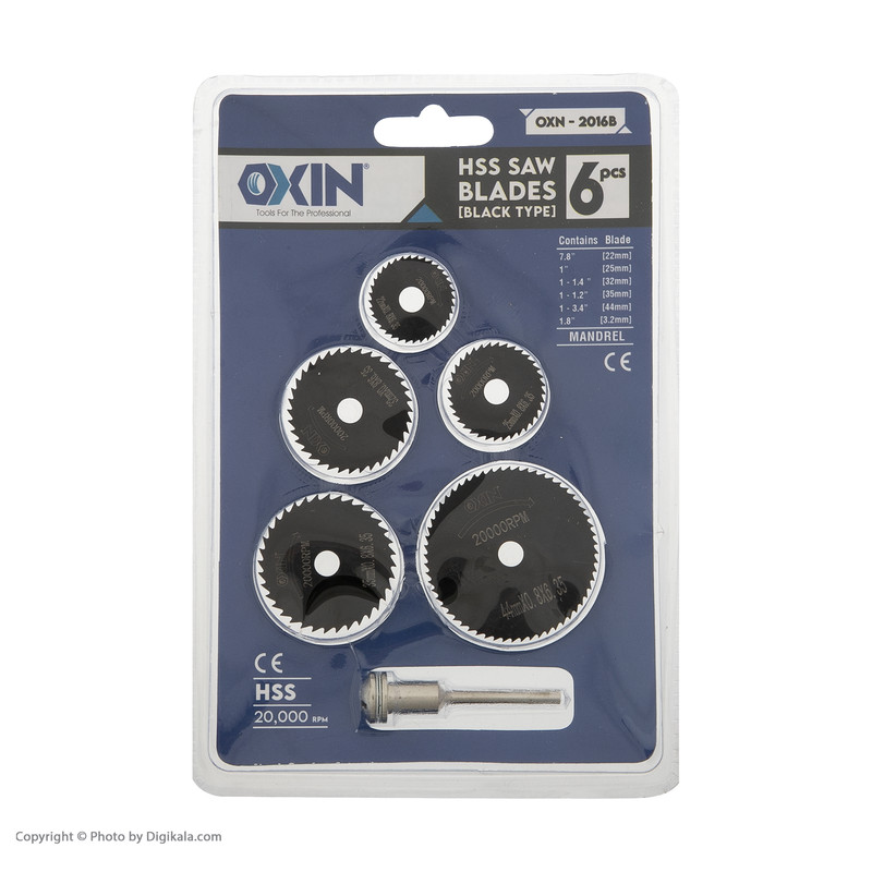 تیغ فرز انگشتی اکسین مدل OXN-2016B مجموعه 6 عددی