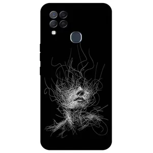 Megafone Face Sketch 7423 Cover For Infinix Note 10 Pro / Note 10 Pro NFC