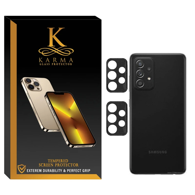 محافظ لنز دوربین کارما مدل KA/Flz11 مناسب برای گوشی موبایل سامسونگ Galaxy A53 بسته دو عددی