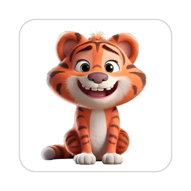 زیر لیوانی کاکتی طرح حیوانات کارتونی مدل mp27408