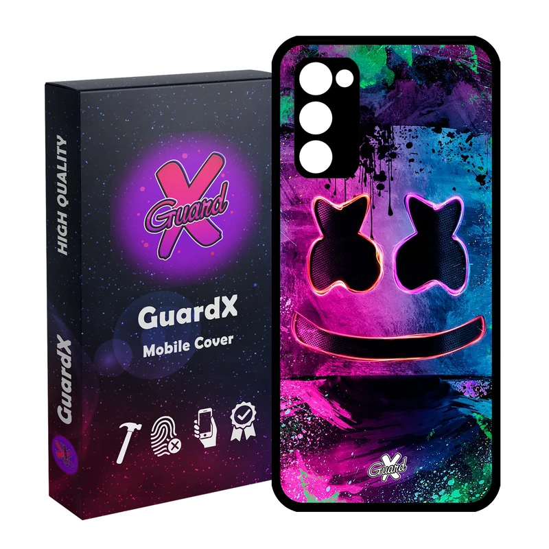 کاور گارد ایکس طرح Marshmello مدل Glass10028 مناسب برای گوشی موبایل سامسونگ Galaxy S20 FE