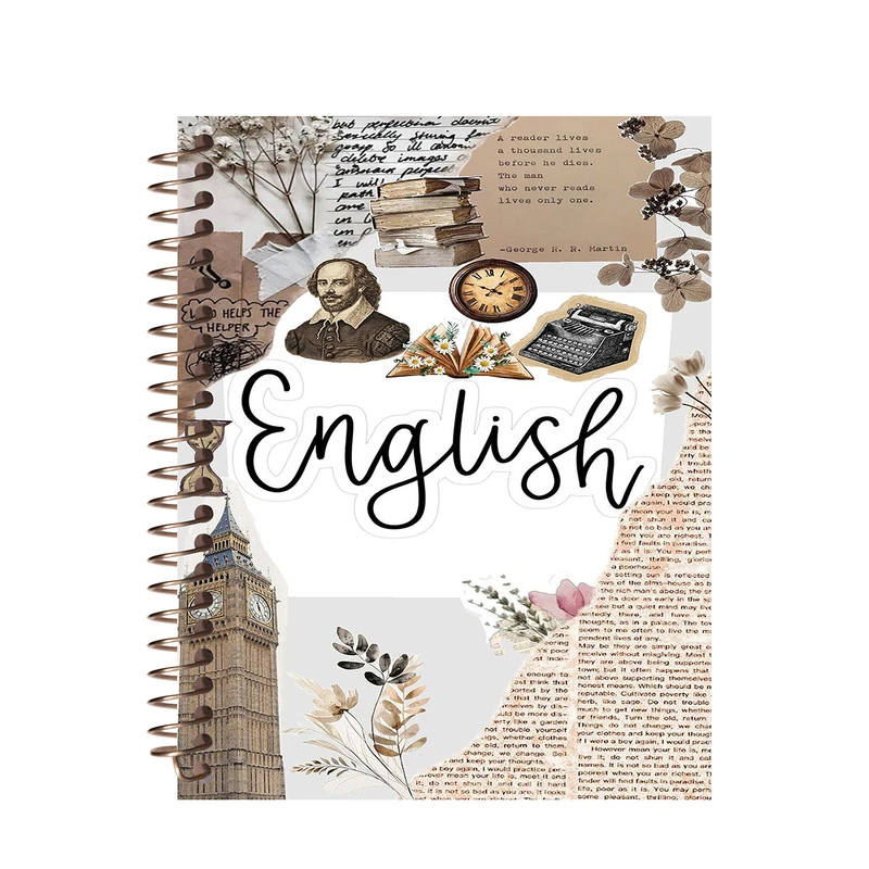 دفتر لغت 100 برگ طرح حروف انگلیسی کد W314