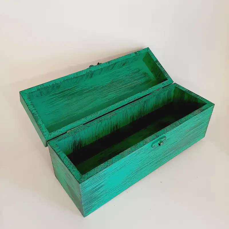 جعبه هدیه چوبی مدل فانتزی طرح قلب کد WB77