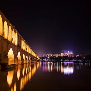 پوستر دیواری سه بعدی مدل منظره شهری پل دریا چهل ستون DVRF1848