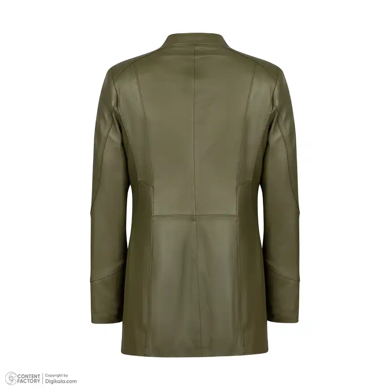 کت چرم زنانه چرم مشهد مدل B0461 رنگ سبز