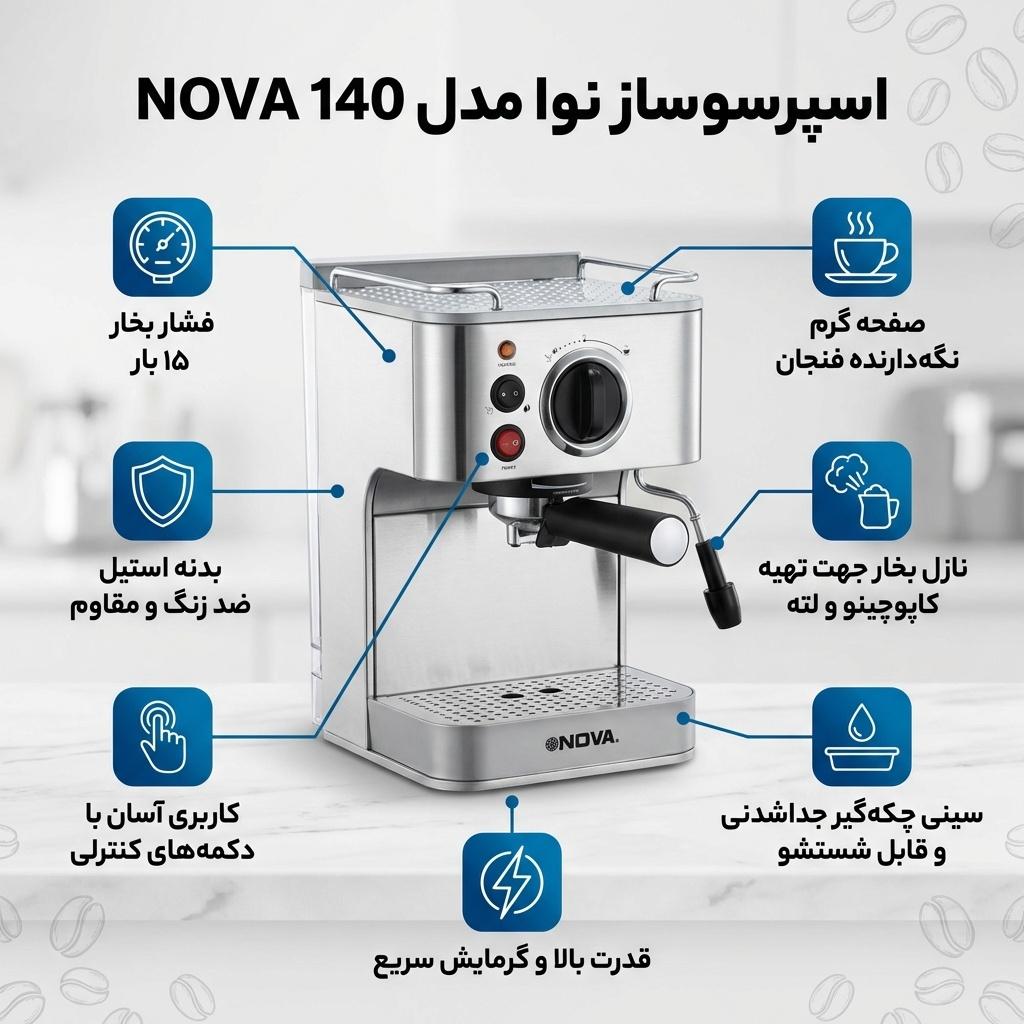 اسپرسوساز نوا مدل NOVA 140